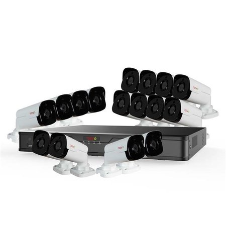 REVO AMERICA Revo America RU162B16GA-4T Ultra HD Audio Capable 16 Channel Surveillance System with 16 4MP Cameras RU162B16GA-4T